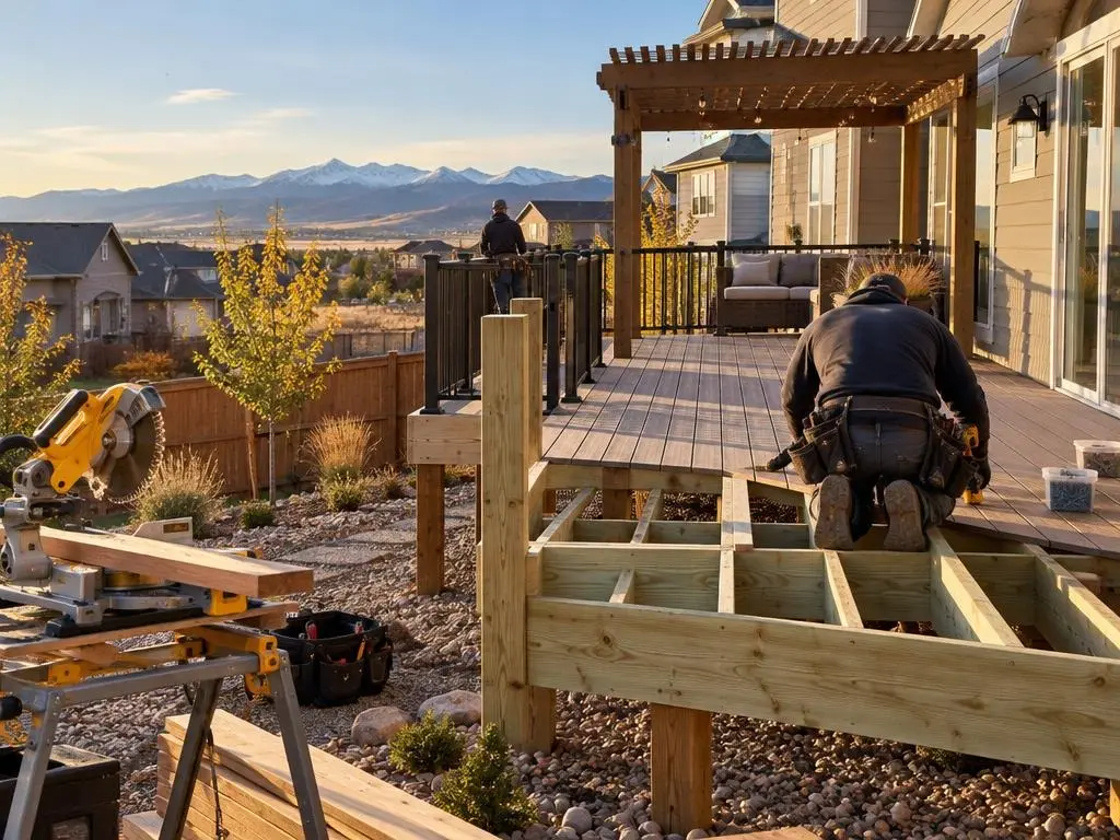 Wood Deck Building in Aurora, CO
